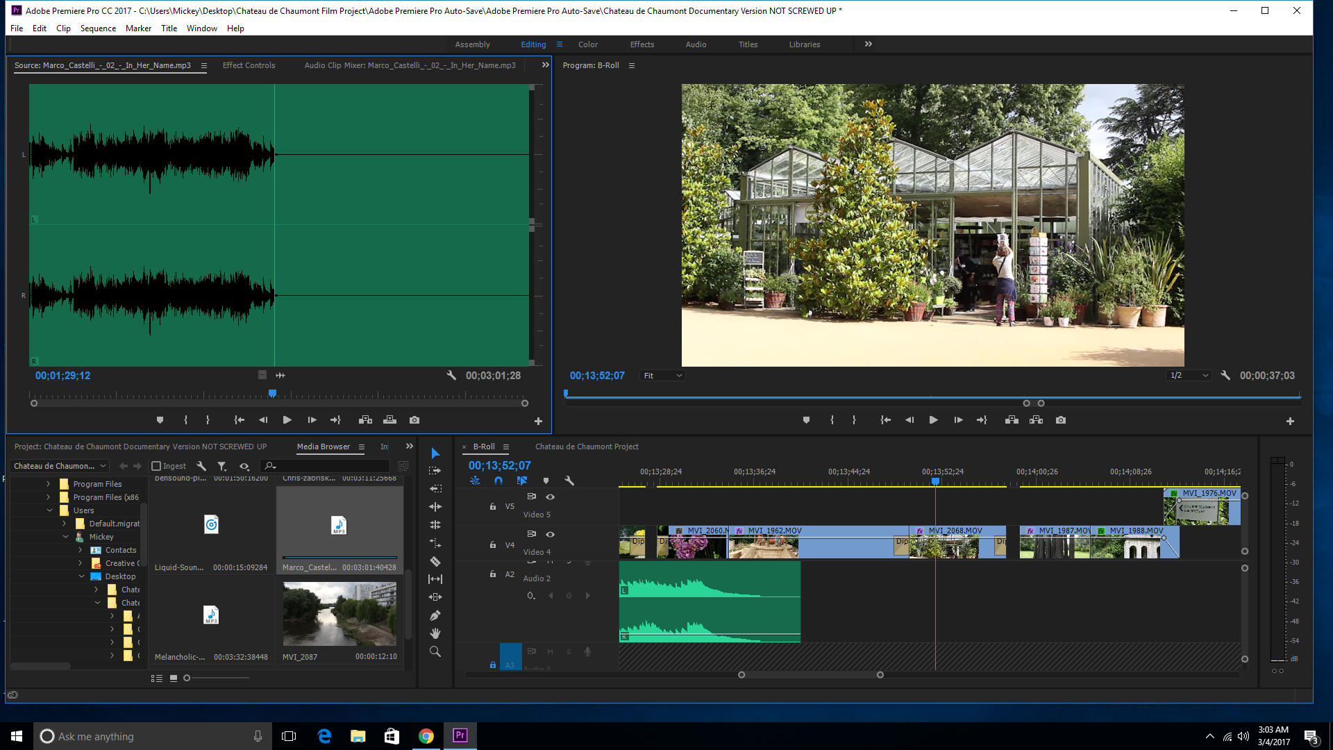 adobe premiere pro music clip